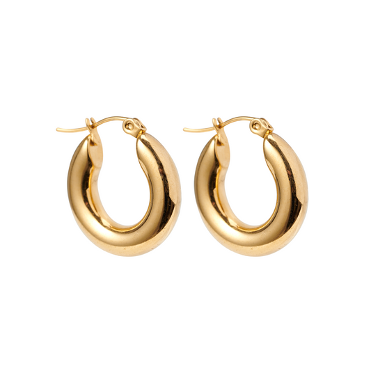Oorbellen Dames – Gouden Oorringen – Minimalistisch Ontwerp 0