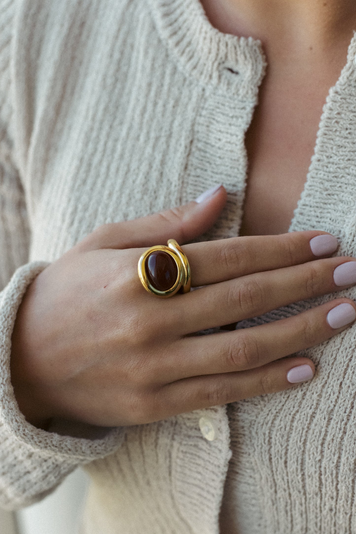Statement Cocktail Ring – Duurzaam Ontwerp – Krasbestendig en Waterproof 2