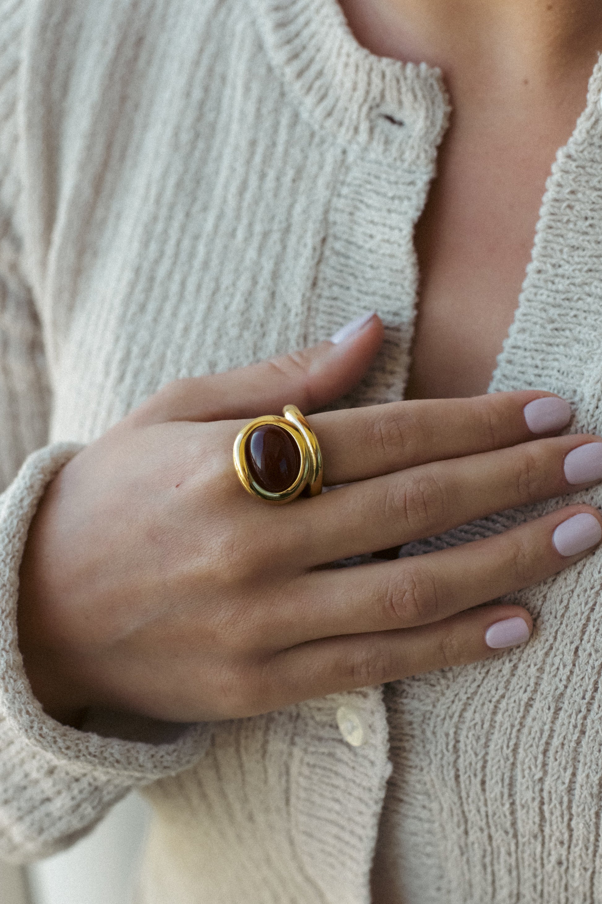 Statement Cocktail Ring – Duurzaam Ontwerp – Krasbestendig en Waterproof 2