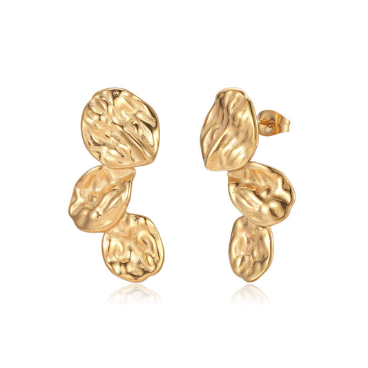 TRIPLET – Gouden Oorbellen Dames – Uniek Ontwerp 0
