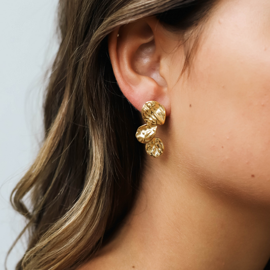 TRIPLET – Gouden Oorbellen Dames – Uniek Ontwerp 1