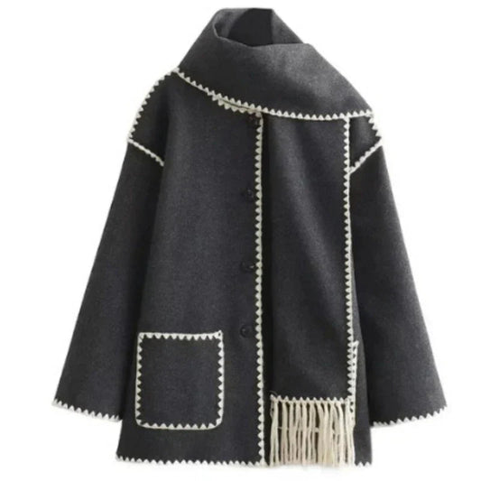 Warme Oversized Winterjas – Elegante Sjaal Design 7