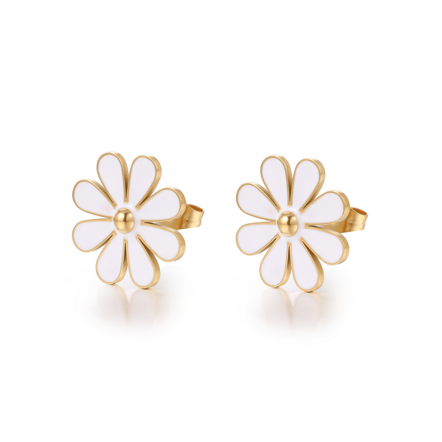 Witte Bloem Oorbellen Dames – Elegante Stijl 0