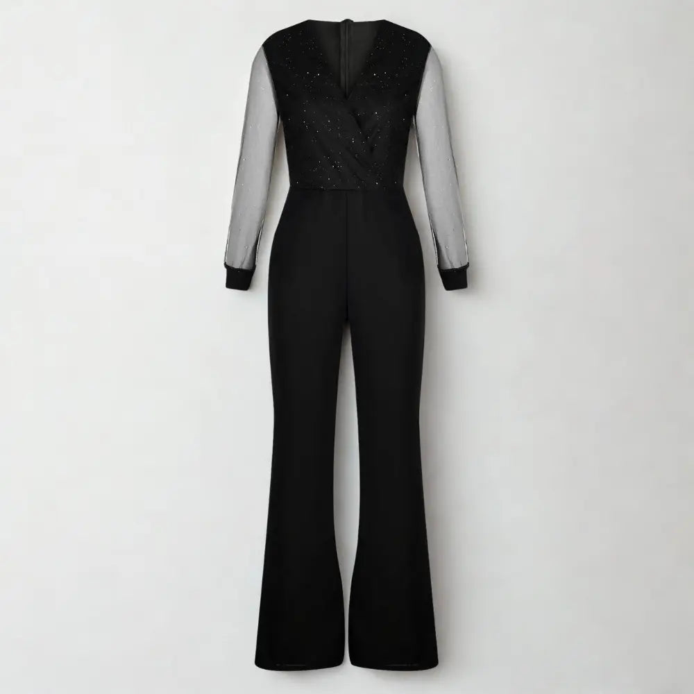 Zwarte Jumpsuit Glitter – Feestelijke Stijl 2