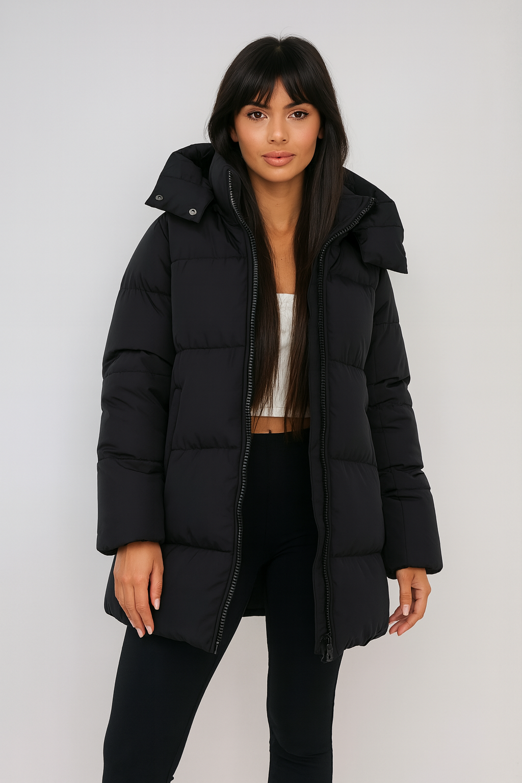 Zwarte Pufferjas – Gewatteerd Comfort 0