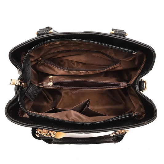 Dames Schoudertas Bruin One Size Echt Leer Vintage Handtas-2