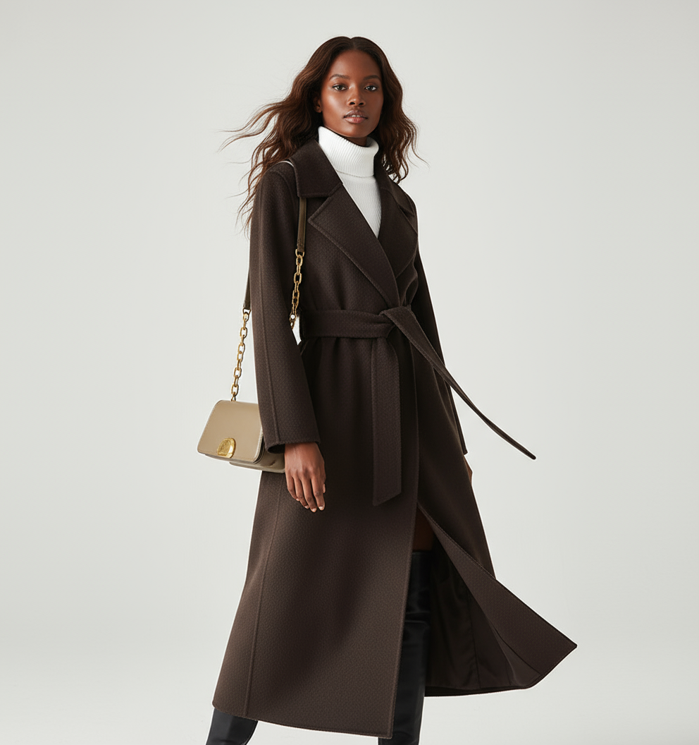 Wollen Mantel Dames – Lange Tijdloze Stijl