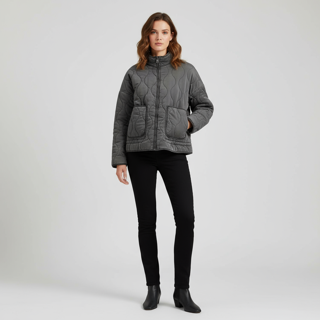 Dames Jas Winter – Gewatteerd Ontwerp – Comfortabel en Stijlvol